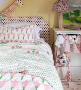 Tulip Fabric by Molly Mahon Rose/Grass