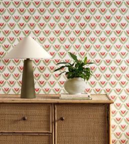 Tulip Trellis Wallpaper by Scion Berry