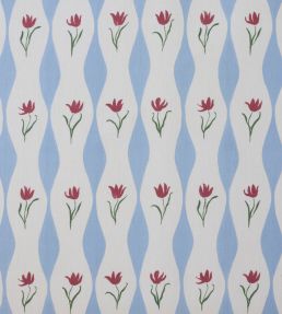 Tulip Wave Fabric by Sophie Harpley Sky