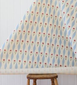 Tulip Wave Fabric by Sophie Harpley Sky