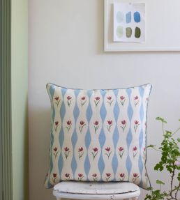 Tulip Wave Fabric by Sophie Harpley Sky