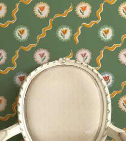 Tulips of Belgravia Wallpaper by Ottoline Green