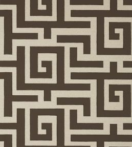 Tulum Applique Fabric by Thibaut Brown on Natural