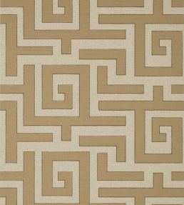 Tulum Applique Fabric by Thibaut Wheat on Natural