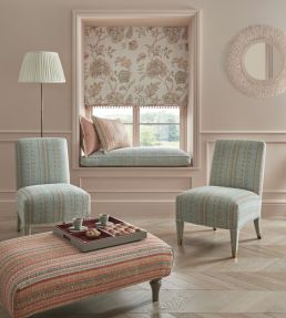 Turfan Fabric by Nina Campbell Soft Blue