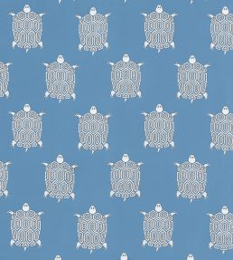 Turtle Bay Fabric by Thibaut Island Blue