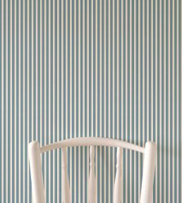 Tuscan Stripes Wallpaper by Ottoline Light Blue