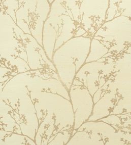 Twiggy Sisal Wallpaper by Schumacher Gold On Ivory