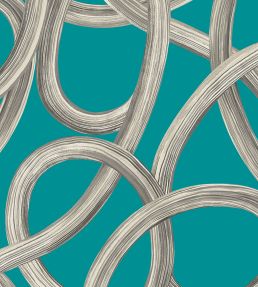 Twisted Geo Wallpaper by Ohpopsi Turquoise