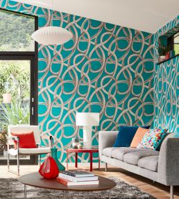 Twisted Geo Wallpaper by Ohpopsi Concrete