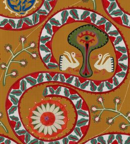 Two Storks Wallpaper by MINDTHEGAP Ochre