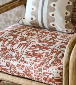 Twycross Fabric by Scion Brick