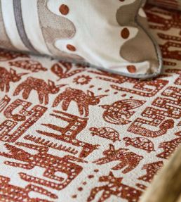 Twycross Fabric by Scion Brick