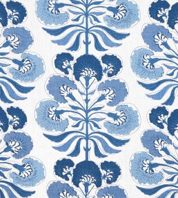 Tybee Tree Fabric by Thibaut Blue and White