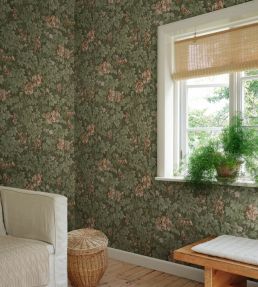 Tyra Wallpaper by Sandberg Forest Green