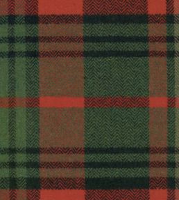 Tyrolean Plaid Fabric by MINDTHEGAP Black/Red/Green