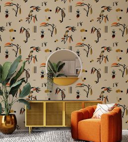 Ukiyo Wallpaper by Tres Tintas Beige