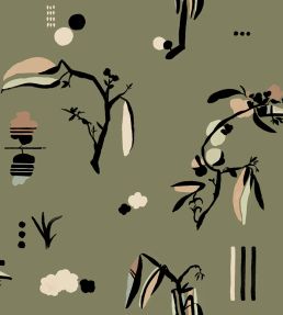Ukiyo Wallpaper by Tres Tintas Verde