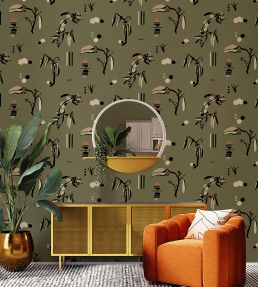 Ukiyo Wallpaper by Tres Tintas Verde
