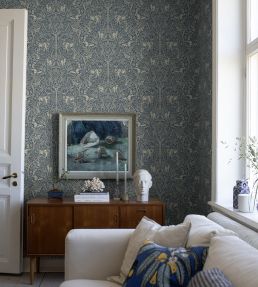 Under the Elder Tree Wallpaper by Borastapeter Blue