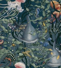 Underwater Magic Wallpaper by Borastapeter Deep Blue