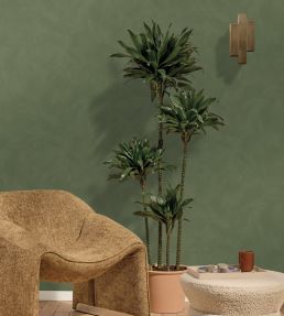 Uni La Chaux Wallpaper by Caselio Vert Bouteille
