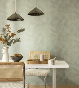 Uni La Chaux Wallpaper by Caselio Vert Eucalyptus