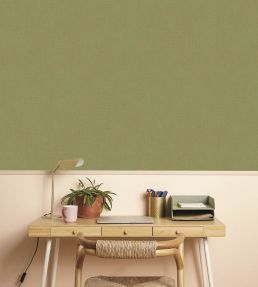 Uni Mat Wallpaper by Caselio Vert Kaki