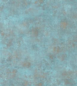 Uni Metalises Wallpaper by Caselio Turquoise Gold