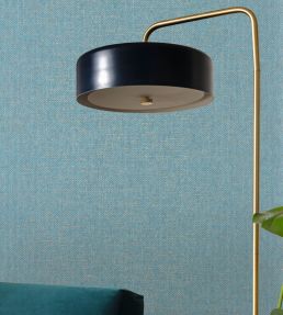 Uni Metallise Wallpaper by Caselio Bleu Madura Dore