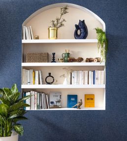 Uni Metallise Wallpaper by Caselio Bleu Nuit Dore