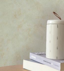 Uni Metallise Vinyl Wallpaper by Caselio Vert D Eau Dore