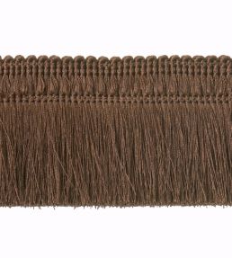 Unicolour Moss Fringe 45mm Trimming by Houles Brown