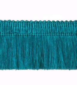 Unicolour Moss Fringe 45mm Trimming by Houles Ocean Blue