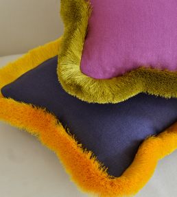 Unicolour Moss Fringe 45mm Trimming by Houles Navy Blue