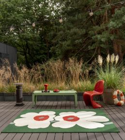 Marimekko Unikko 60th Anniversary Outdoor rug Green 433007140200 Green