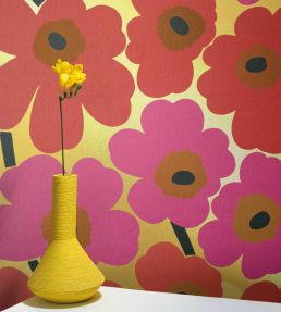 Unikko Metallic Wallpaper by Marimekko Gold