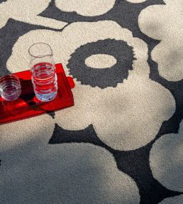 Marimekko Unikko Outdoor rug Charcoal/White 434305140200 Charcoal/White