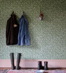 Uppark Wallpaper by Farrow & Ball Jitney / Wimborne White