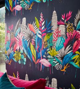 Urban Tropic Wallpaper by Ohpopsi Midnight