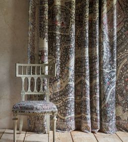 Utopia Fabric by Lewis & Wood Blue Almond