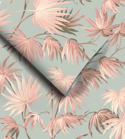 Va Va Frome Wallpaper by Woodchip & Magnolia Blush Eau De Nil