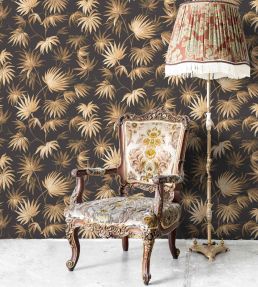 Va Va Frome Wallpaper by Woodchip & Magnolia Noir Black