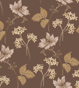 Valborg Wallpaper by Borastapeter Brown