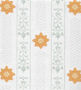 Valencia Fabric by Kate Medlicott Duck Egg & Ochre