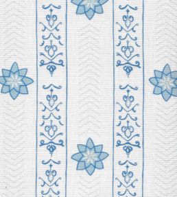 Valencia Fabric by Kate Medlicott Ocean & Cloudy Blue