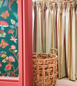 Valley Stripe Fabric by Sanderson Rowanberry/Cream