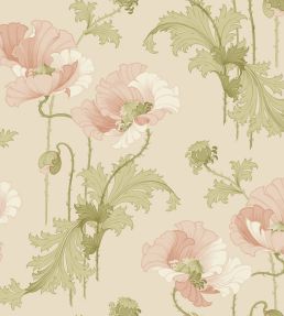 Vallmo Wallpaper by Borastapeter Pink
