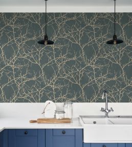 Vancouver Wallpaper by Casadeco Bleu Encre