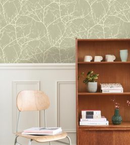 Vancouver Wallpaper by Casadeco Vert Lichen